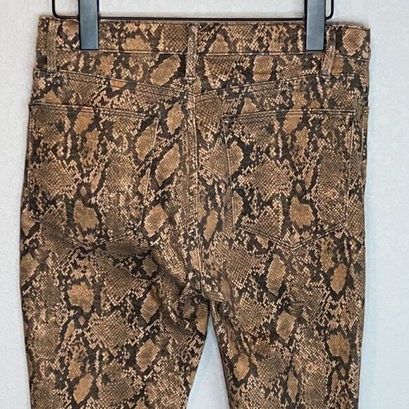 New Frame Le High Skinny Crop in Coated Python Size 27 - Picture 7 of 14